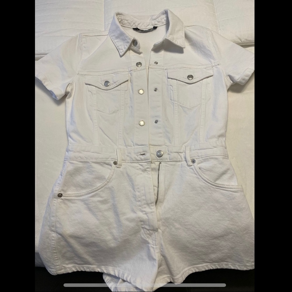 New never used Short denim jumpsuit